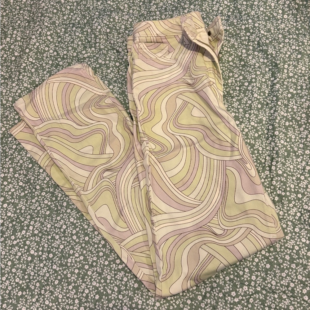 Aritzia Multicolor Patterned Women Jeans